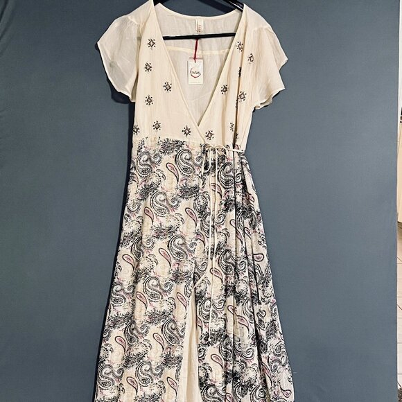 RAGA Dresses & Skirts - NWT Stunning Raga Apricot Beaded Kimono Duster / Wrap Maxi Dress Large